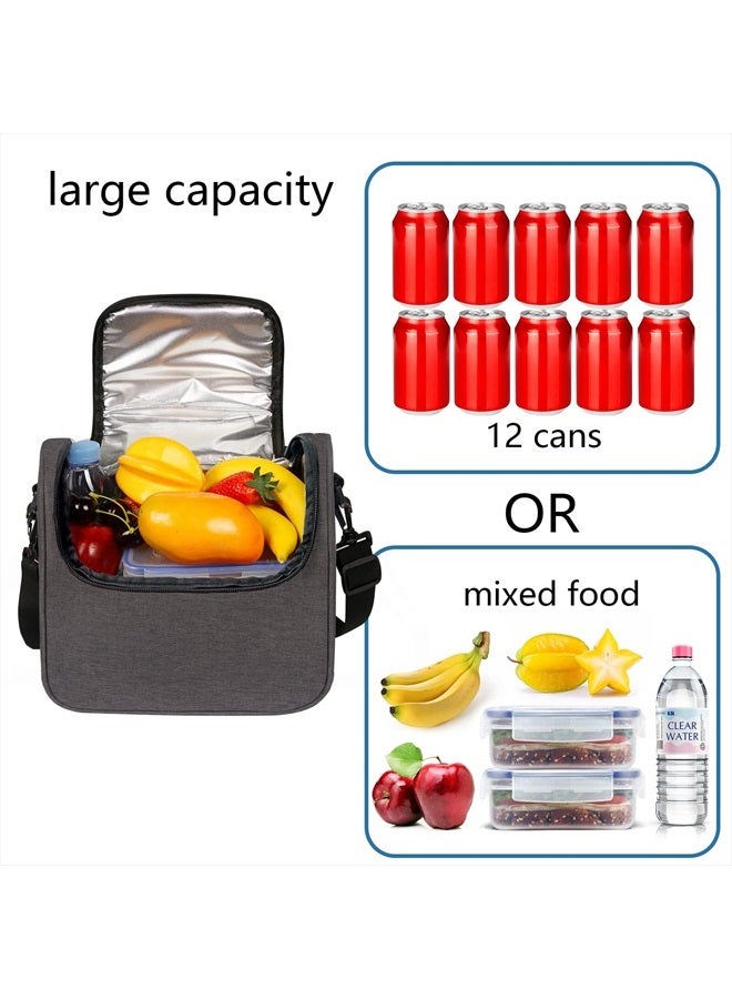 Hap Tim Lunch Box Insulated Lunch Bag Medium Size Cooler Tote Bag for Adult,Men,Women, Double Deck Cooler for Office/Picnic/Travel/Camping(16040-DG) - Image 4