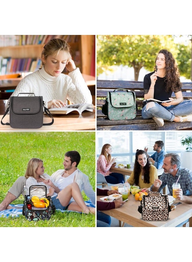 Hap Tim Lunch Box Insulated Lunch Bag Medium Size Cooler Tote Bag for Adult,Men,Women, Double Deck Cooler for Office/Picnic/Travel/Camping(16040-DG) - Image 5