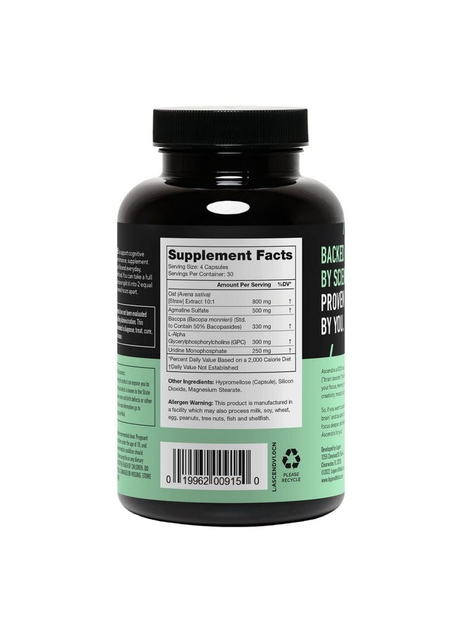 Legion - LEGION Athletics Ascend Nootropic - All-Natural Brain Supplements for Memory and Focus - Nootropics Brain Support Supplement with Alpha-GPC - Brain Supplement for Alertness & Mood Support, 30 Servings - Image 1