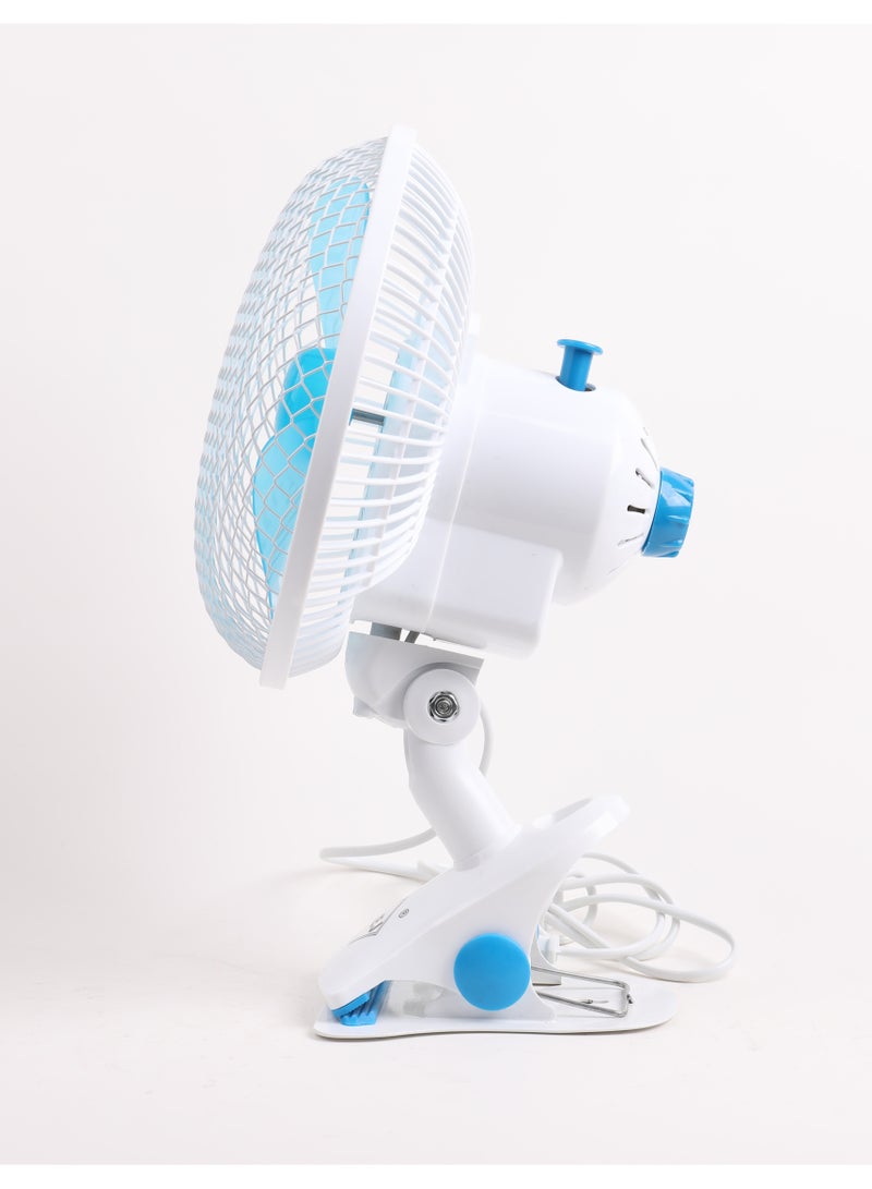 SONASHI 8 Inch 3-In-1 Clip, Desk And Wall Fan 35W SF-8008N Blue/White - Image 2