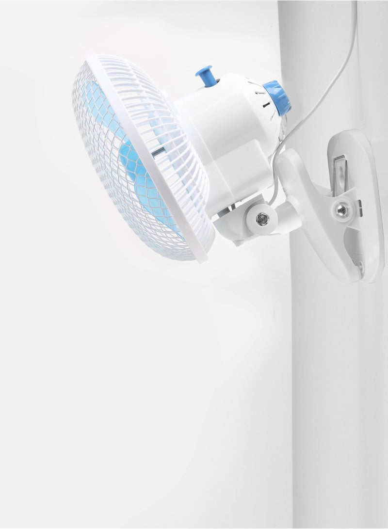 SONASHI 8 Inch 3-In-1 Clip, Desk And Wall Fan 35W SF-8008N Blue/White - Image 3