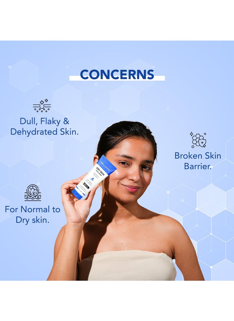 BELLAVITA Face Wash for Dry to Normal Skin, Cleanser |Intense Hydration Facewash for Dry Skin|48hrs Hydration| Gently Cleanses | pH Balanced |100ml  - Image 2