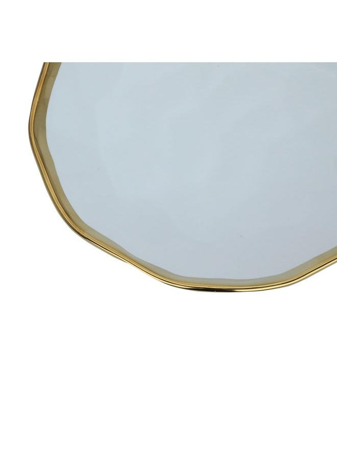 Alsaif Porcelain Serving Plate 8 Inches Round White  - Image 2