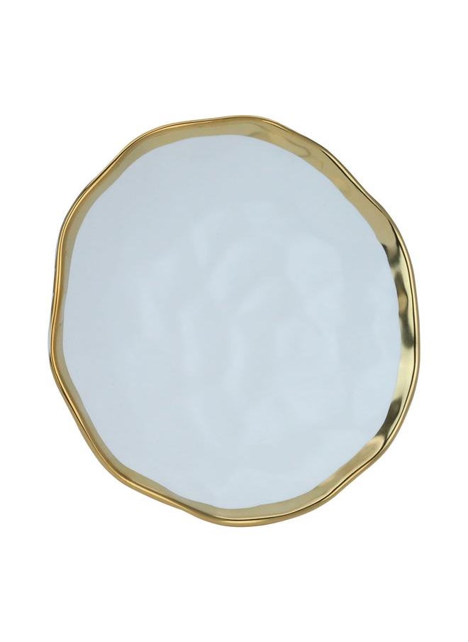 Alsaif Porcelain Serving Plate 8 Inches Round White  - Image 3