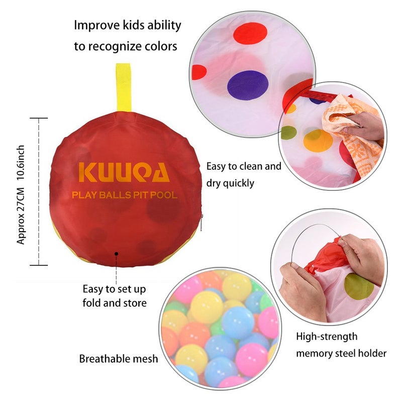 Kuuqa Ball Pit Play Tent with Basketball Hoop for Kids Toddlers Outdoor Indoor Play 4 Ft/120CM (Balls Not Included) - Image 4