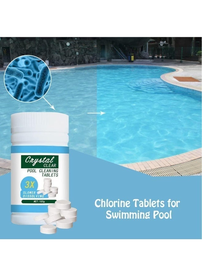 2Pcs Multifunctional Chlorine Tablets for Swimming Pools Spa Hot Tub Cleaning, 4 in 1,Clarifier for Water, Quick Dissolving, Individually Wrapped Stabilized Sanitizer Tabs - Image 2