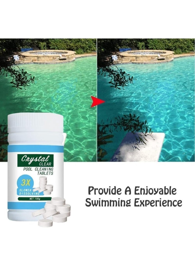 2Pcs Multifunctional Chlorine Tablets for Swimming Pools Spa Hot Tub Cleaning, 4 in 1,Clarifier for Water, Quick Dissolving, Individually Wrapped Stabilized Sanitizer Tabs - Image 3