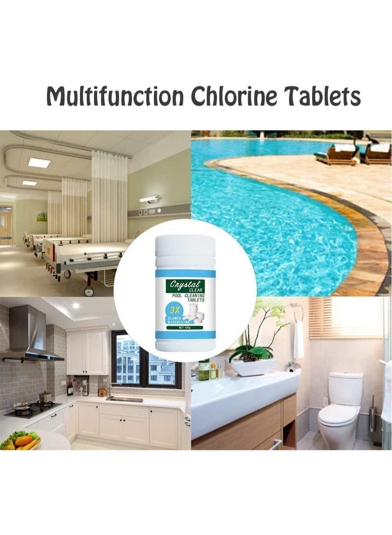 2Pcs Multifunctional Chlorine Tablets for Swimming Pools Spa Hot Tub Cleaning, 4 in 1,Clarifier for Water, Quick Dissolving, Individually Wrapped Stabilized Sanitizer Tabs - Image 5