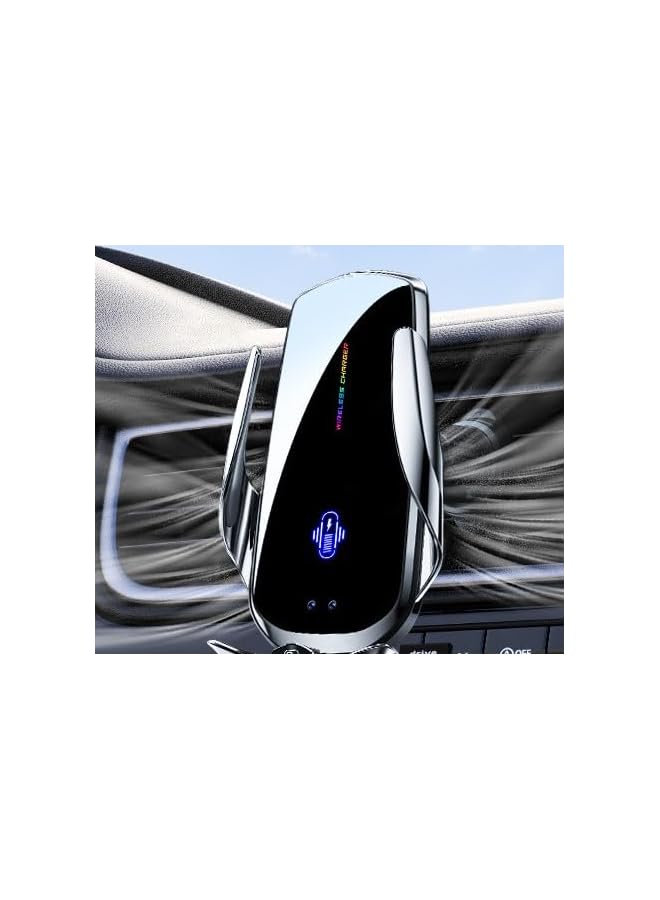 Car Magnetic Mobile Phone Holder Smart Sensor Navigation 15W Wireless Fast Charging Universal Air Outlet Snap-On Holder F9+