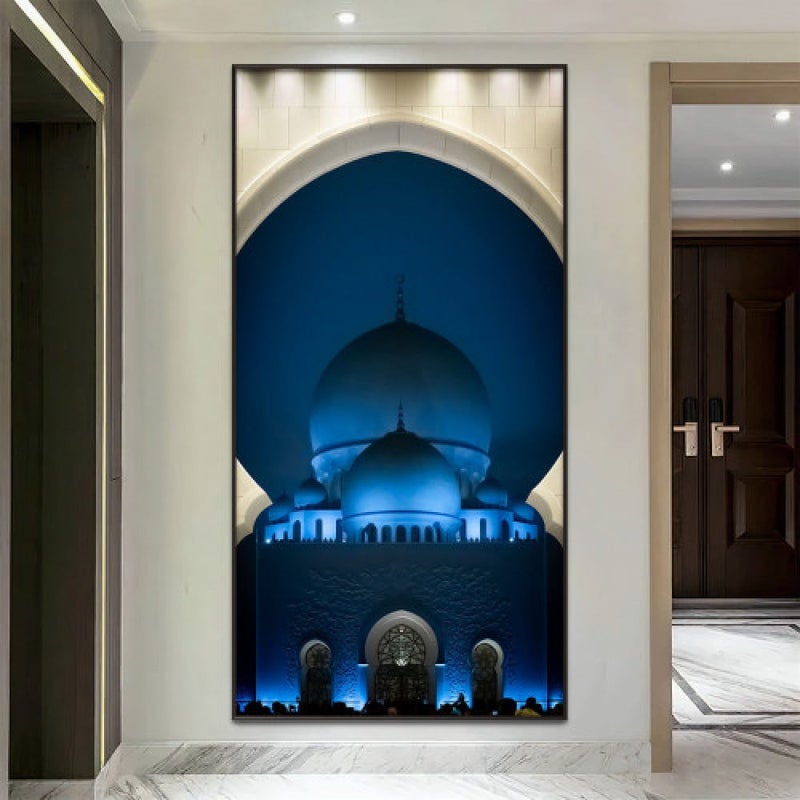 Marktna One piece of canvas with an Islamic design and a hollow frame, measuring (50×70). - Image 1