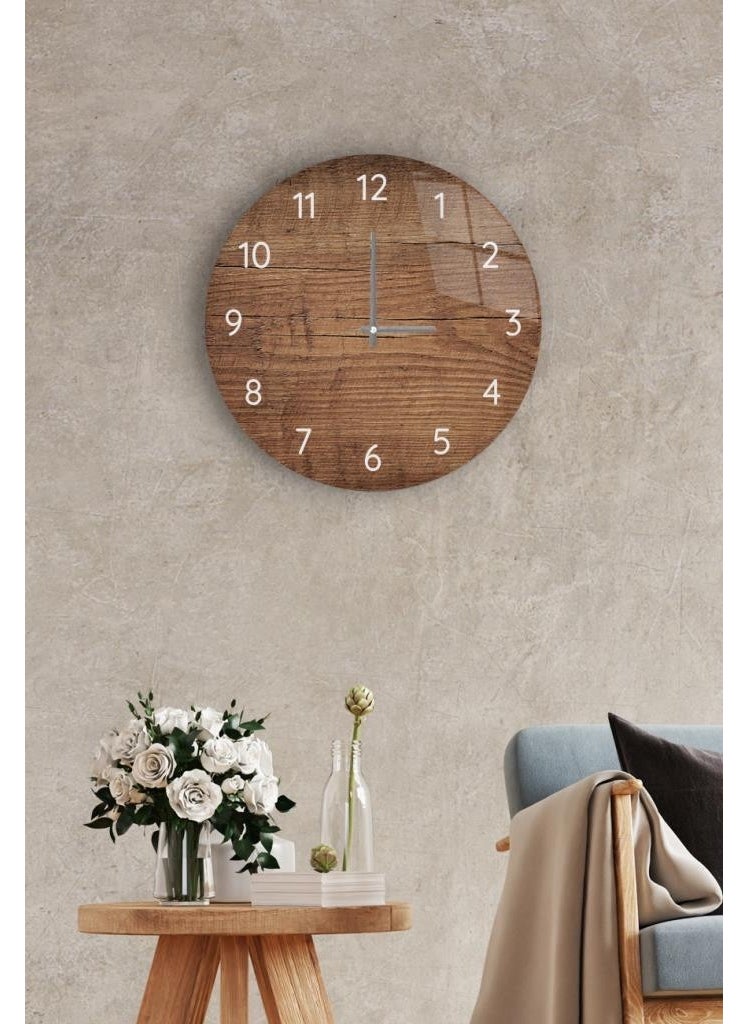 Wall Clock - Glass - Flows Quietly - Wooden Pattern Diameter 27 - pzsku/Z9011731E676557C9BEE0Z/45/_/1725722103/ea291862-7839-48db-a663-5870a646332b