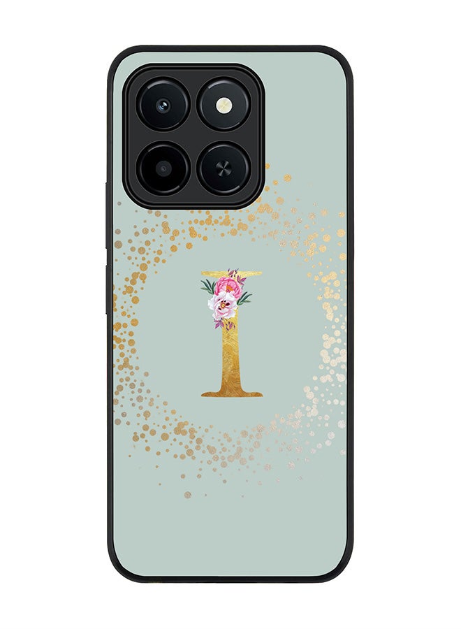 Stylizedd For Honor X6c Case,Slim fit Camera Protection, Shockproof Thin Phone cover  - Custom Monogram Floral - I  (Light Grey )