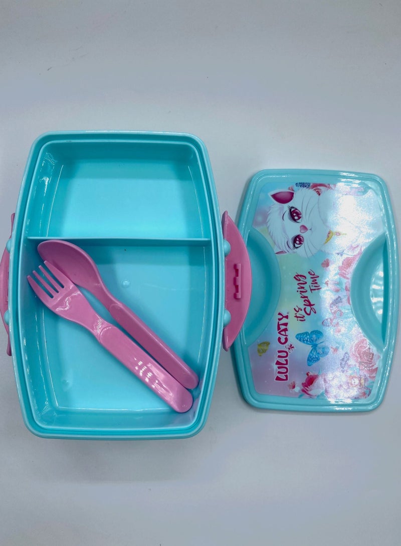 LULU CATY Divided Plastic Lunch Box - Image 4
