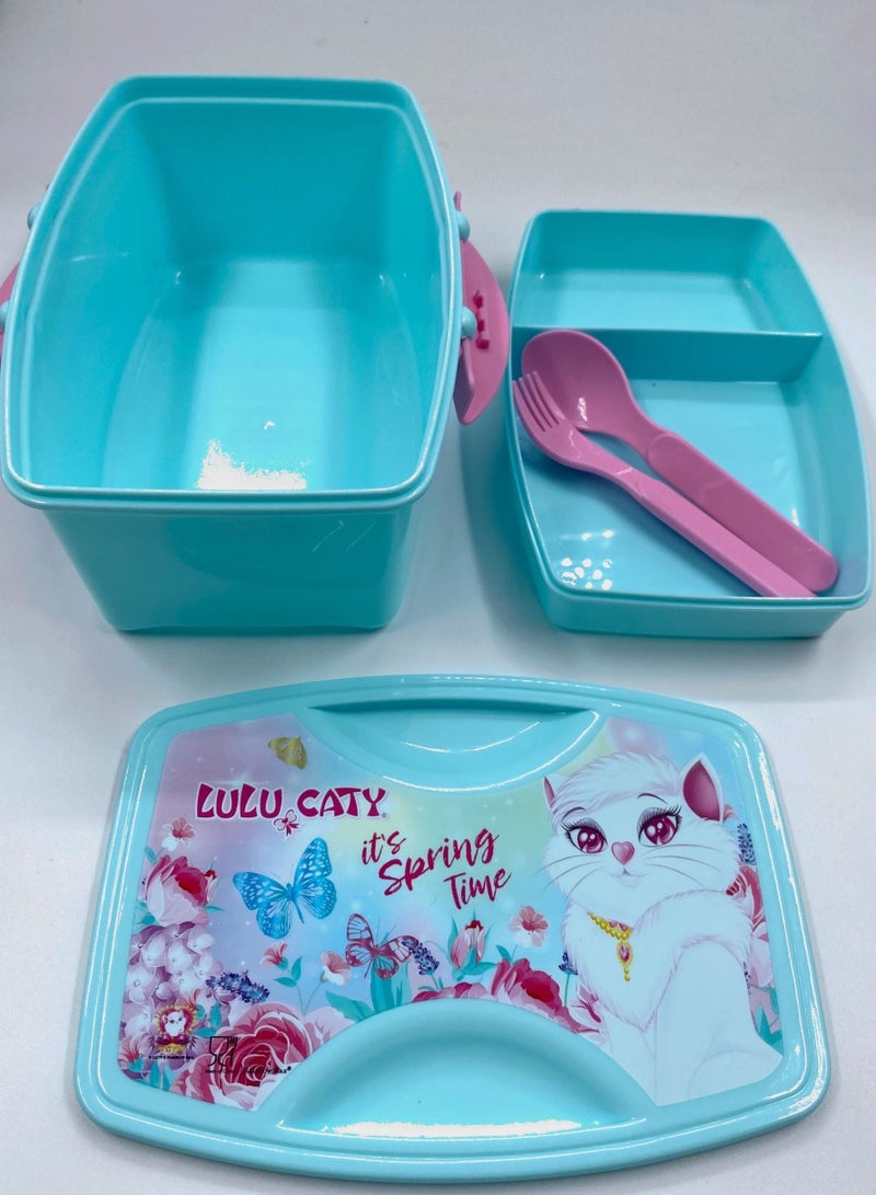LULU CATY Divided Plastic Lunch Box - Image 1