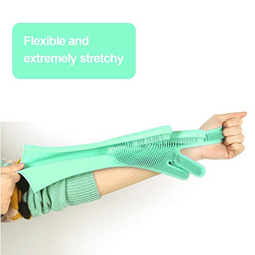 HomeFast Magic Silicone Dishwashing Gloves Cleaning Scrubbing-Dish Wash Silicone Gloves Great for Washing Dish,Kitchen,Car,Bathroom and More... (Green) - Image 4