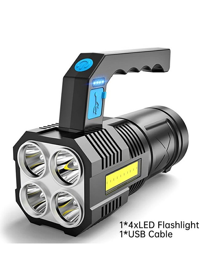 NIBEMINENT Quad-Core High Power LED Flashlight - Ultra Bright, Rechargeable, and Portable Torch for Camping and Outdoor Activities - USB Powered, Long-Lasting, and Water-Resistant Design  - Image 2