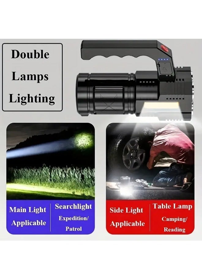 NIBEMINENT Quad-Core High Power LED Flashlight - Ultra Bright, Rechargeable, and Portable Torch for Camping and Outdoor Activities - USB Powered, Long-Lasting, and Water-Resistant Design  - Image 5