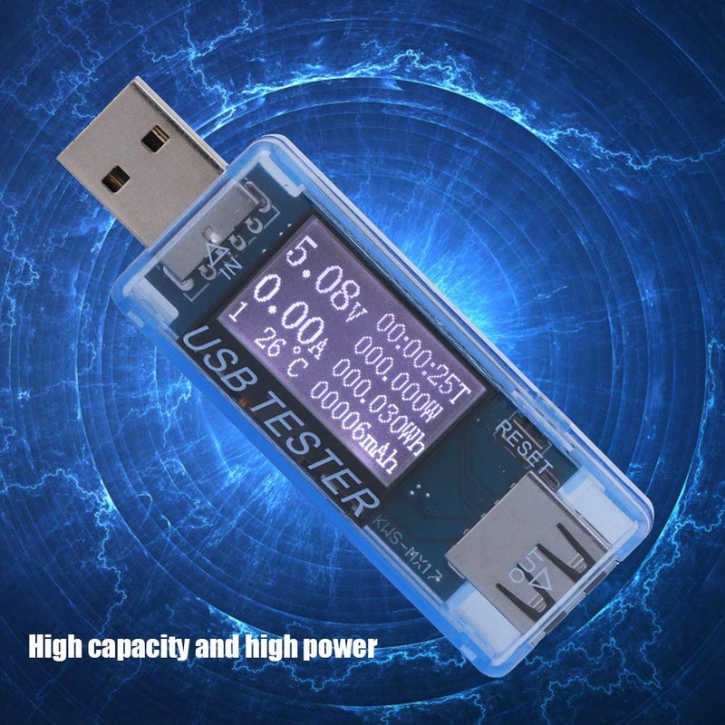 Blue 8 In 1 Digital Current Tester Power Meter 0 5A 150W mAh Wh Measurement Portable Electrical Technician Tool - Image 4