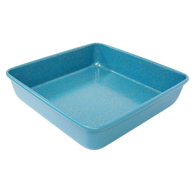 Casaware Ceramic Coated Nonstick Heavy Weight 9-Inch Square Cake Pan (Blue Granite) - Image 2