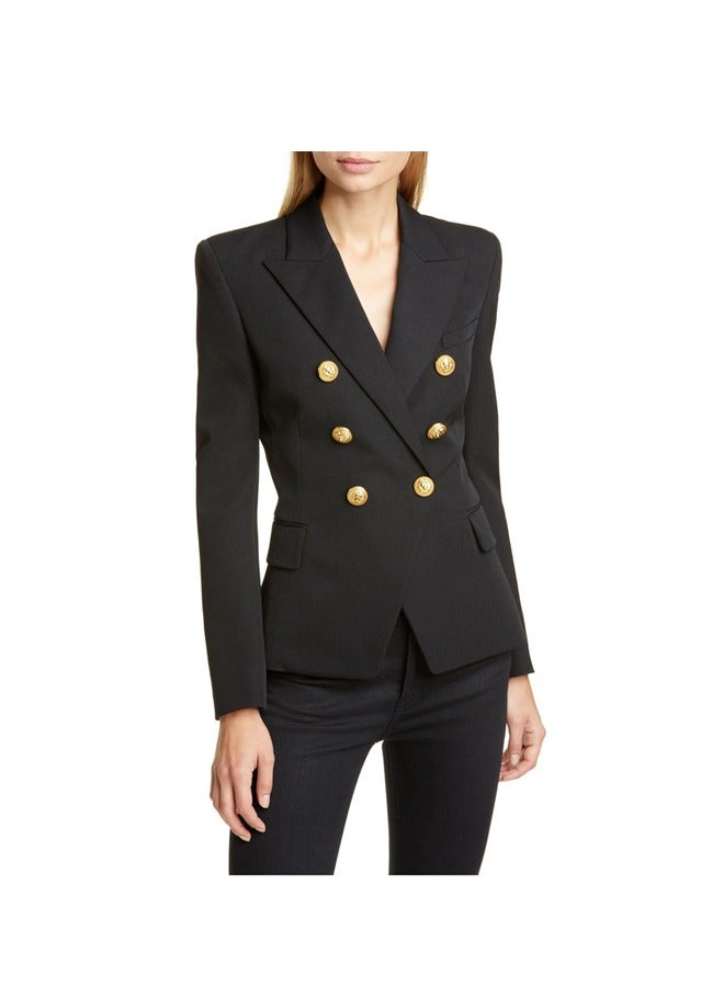 NIBEMINENT Women's Classic Short Suit Double Breasted Jacket  - Image 1