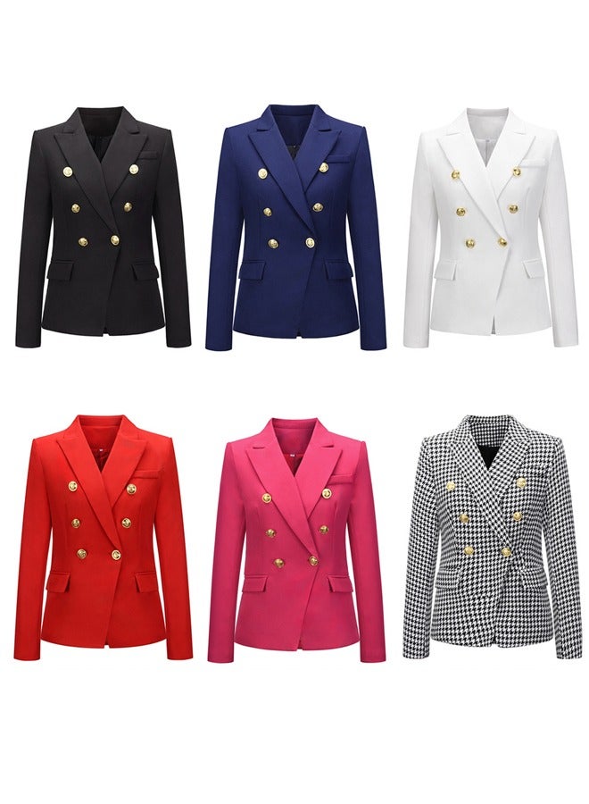 NIBEMINENT Women's Classic Short Suit Double Breasted Jacket  - Image 3