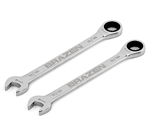 BRAZEN 9/16" Ratcheting Wrench Two Pack - Image 1