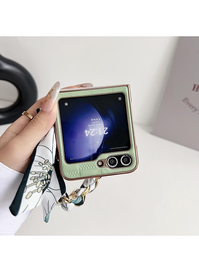 S-TOP Case For Samsung Galaxy Z Flip5 Checkered Scarf Bracelet Phone Case - Image 5