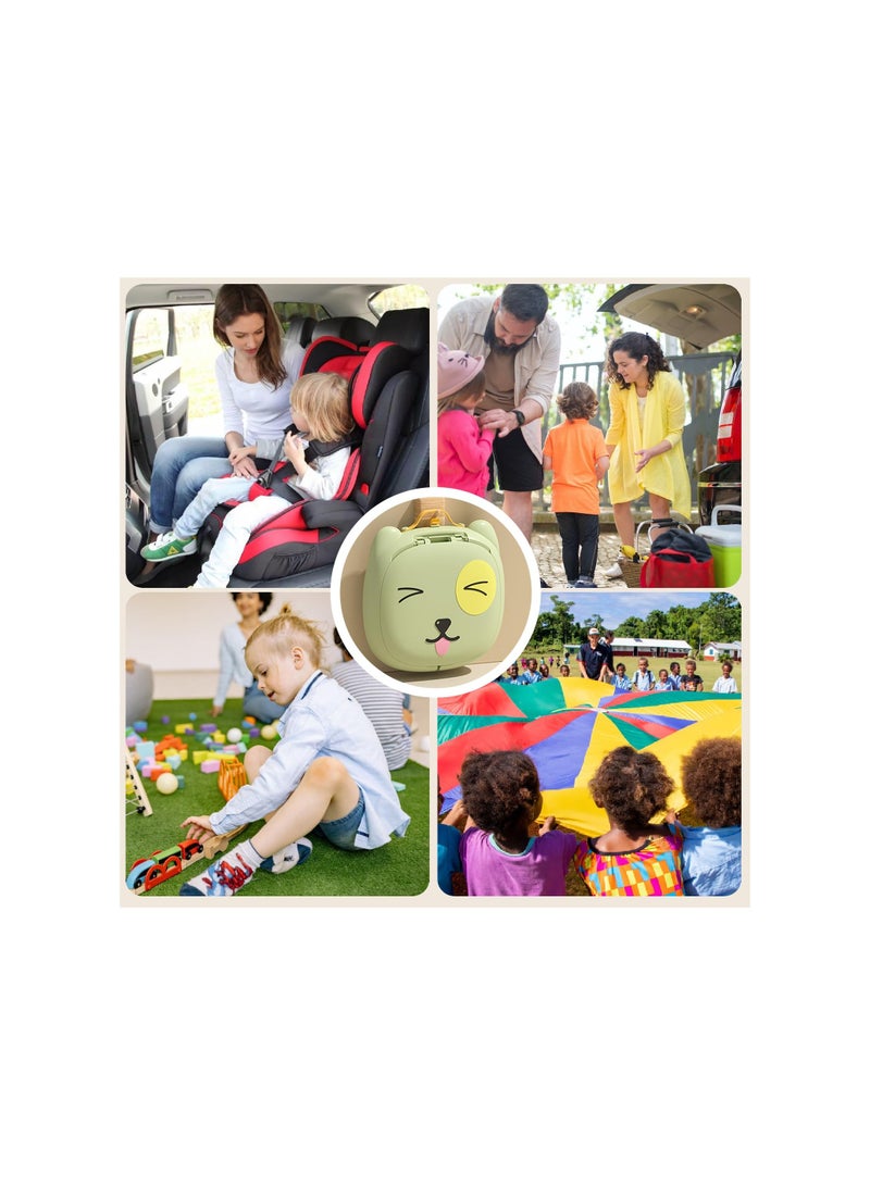 مرحاض سفر محمول للأطفال - مقعد تدريب على المرحاض قابل للطي للأطفال، مثالي للسيارة، التخييم، الاستخدام الداخلي والخارجي للأولاد والبنات (أخضر) - Image 5