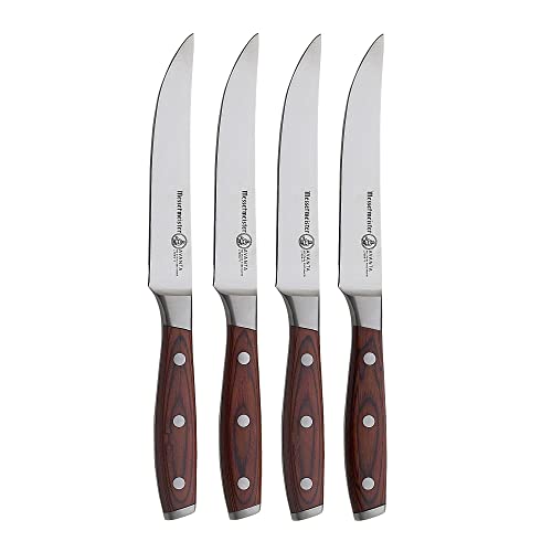 Messermeister Avanta Forged 5 Fine Edge Steak Knife Set  German X50 Stainless Steel  Rust Resistant  Easy to Maintain  Includes 4 Steak Knives