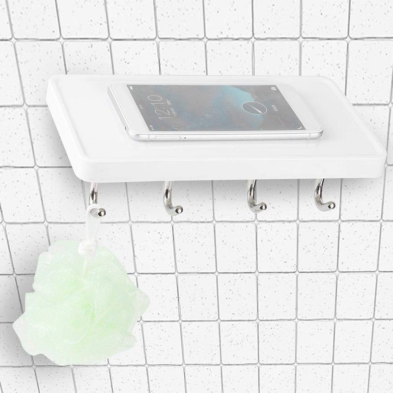 ELONA Plastic 1 Pcs Self Adhesivecute Wall Hanging Bathroom Storage Rack Bathroom Shelf for Wall Mounted Bookshelf Office Shelves - Image 2