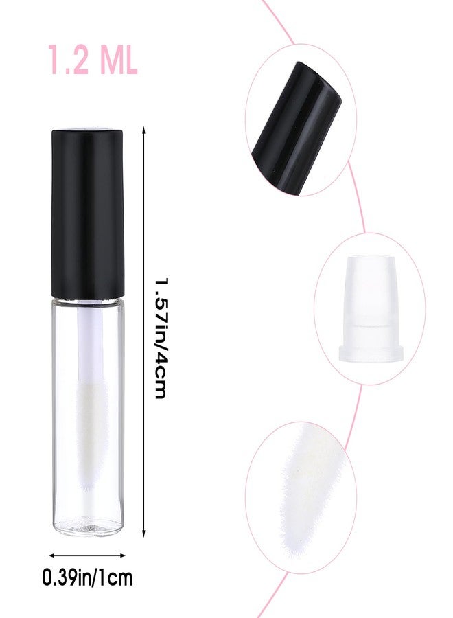 ولهيف أنابيب ملمع شفاه صغيرة من WLLHYF، 100 قطعة، زجاجات مرطب شفاه قابلة لإعادة التعبئة، عبوات شفافة فارغة، أدوات تجميل شخصية للسفر، عبوات أحمر شفاه صغيرة للنساء، مكياج يمكنكِ صنعه بنفسكِ - Image 2
