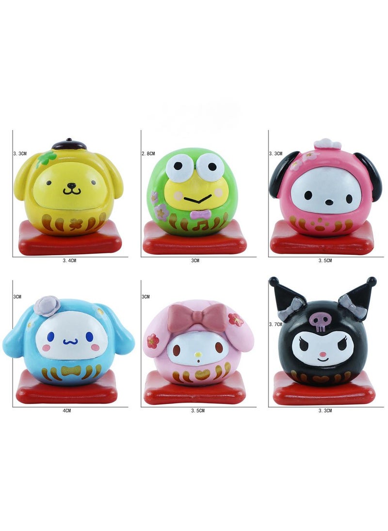 Y&D Kawaii Sanrio Figure My Melody kuromi Figure Birthday Party Supplies, Cinnamon Cupcake Toppers, Cute Mini Figure Toys Birthday Party Favor For Kids Fans Collection Bouquet Desk Decor  - Image 1