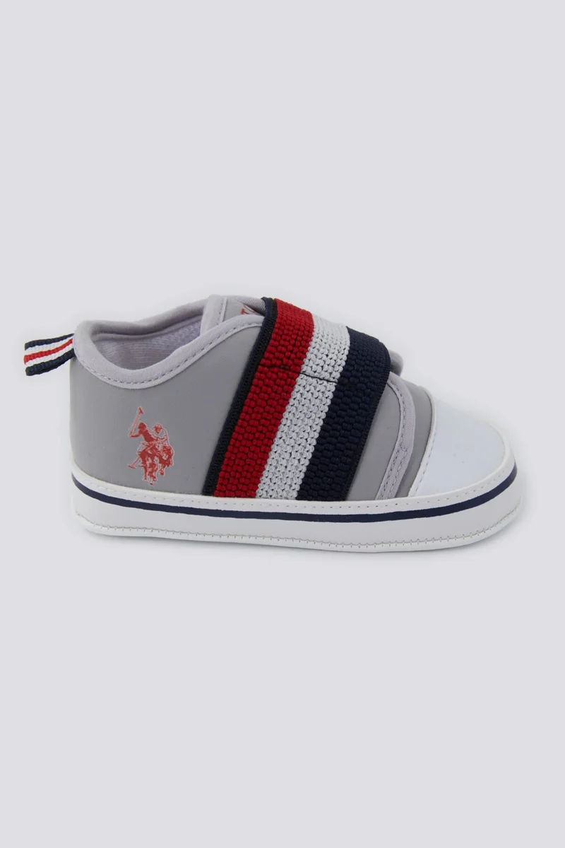 U.S. Polo Assn. Soft Texture Gray Baby Shoes