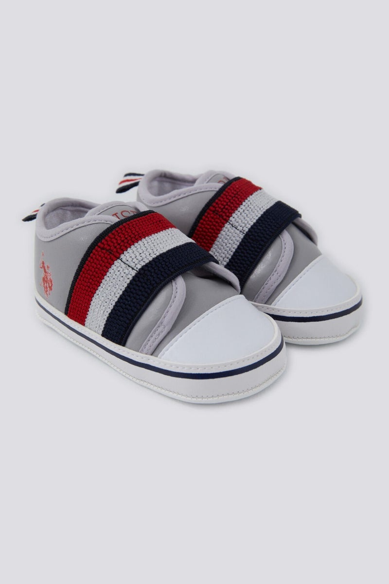 U.S. Polo Assn. Soft Texture Gray Baby Shoes  - Image 3