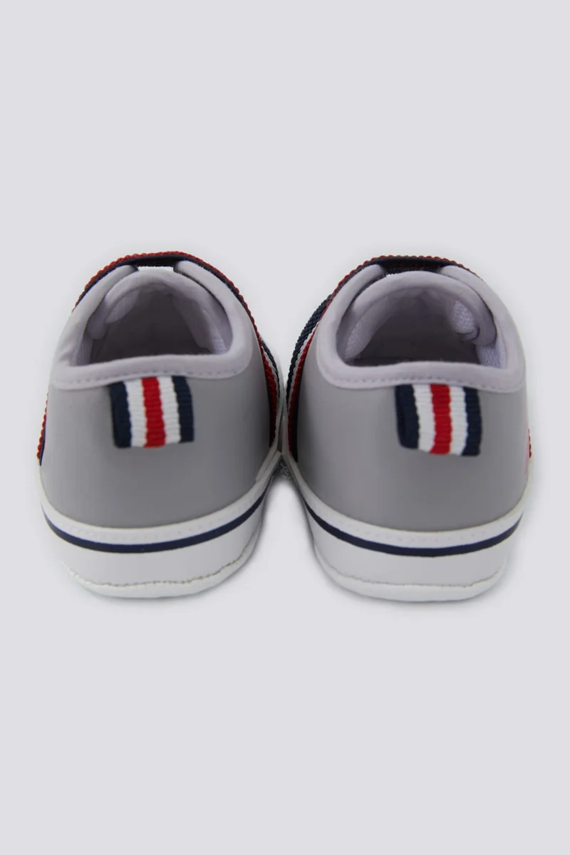 U.S. Polo Assn. Soft Texture Gray Baby Shoes