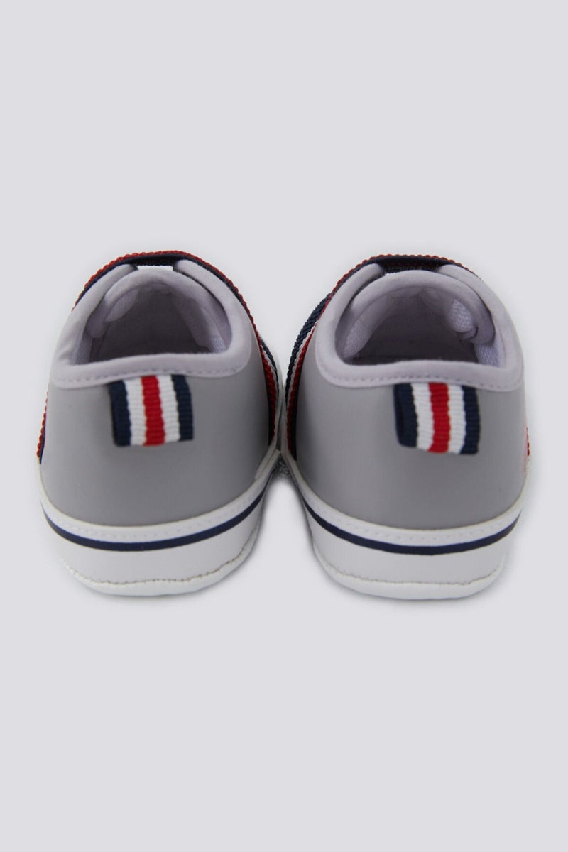 U.S. Polo Assn. Soft Texture Gray Baby Shoes  - Image 4
