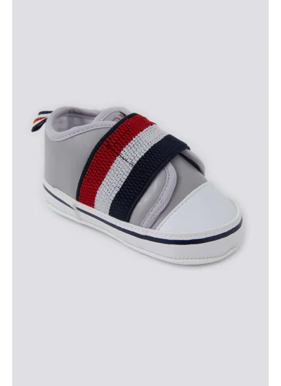 U.S. Polo Assn. Soft Texture Gray Baby Shoes