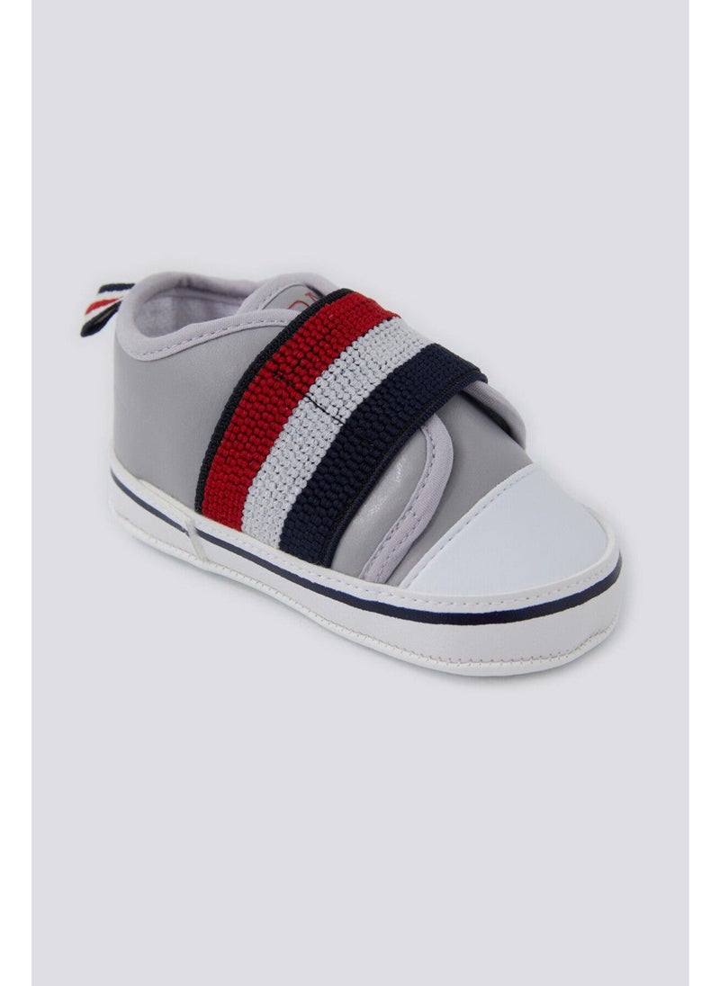 U.S. Polo Assn. Soft Texture Gray Baby Shoes  - Image 1