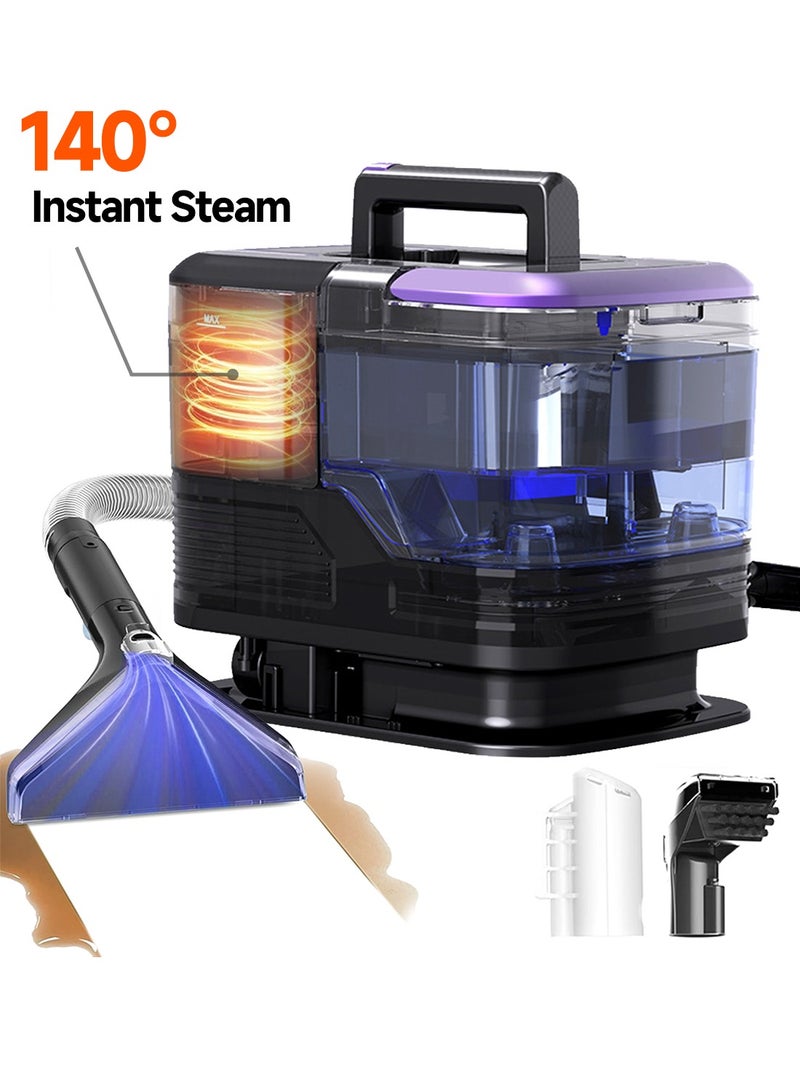AiQi Instant Steam Multisurface Spot Cleaner for Deep Cleaning of Carpet, Sofa, Stairs, and Car Interior | Carpet Cleaner with Dual Tank and Self-cleaning Head | 500W 12KPA Professional Spotless Clean System with 140℃ Steam - Image 1