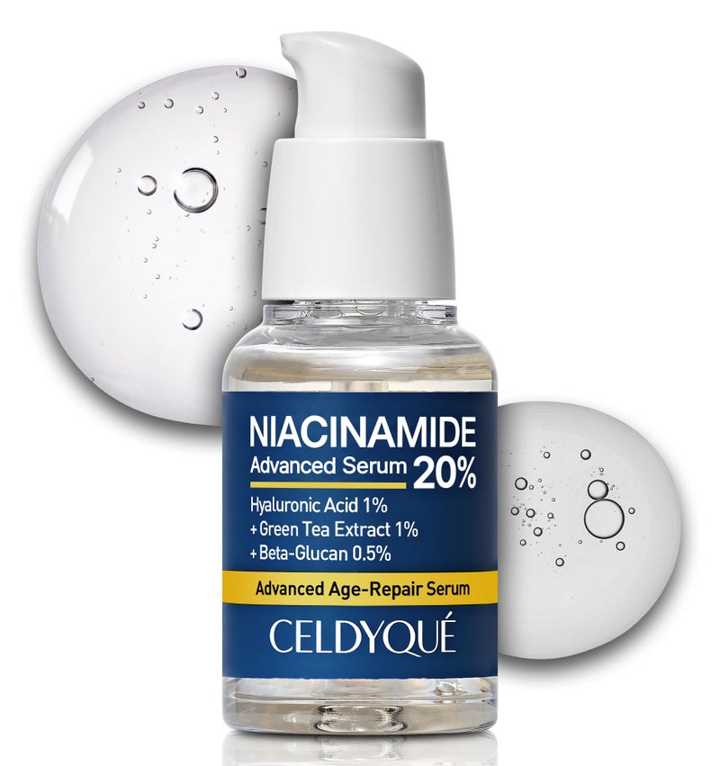 Niacinamide 20  Hyaluronic Acid 1 Serum for Face wGreen Tea Extract  Pore Minimizer Even Skin Tone Fine Line Vitamin B3 BetaGlucan Korean Skincare