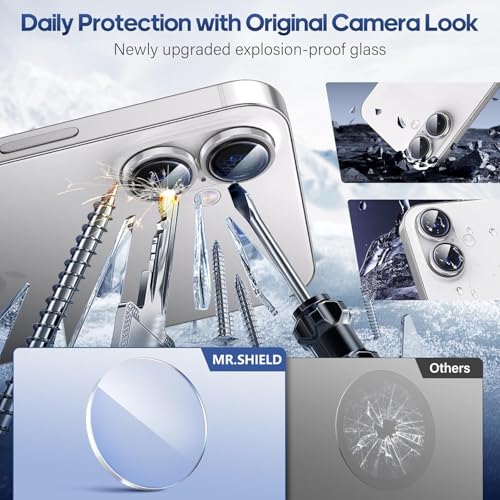Mr Shield Mr.Shield Top-Notch 3D Camera Lens Protector Ring Compatible For iPhone 17, 1:1 Keep Original Lens Design and Color, 9H Hardness, Easy Installation - White Titanium - Image 3