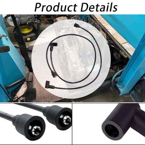 XTPTFABS 2PCS Ignition Spark Plug Wire Set 501613 Compatible with Cushman Truckster Haulster 18hp 22hp OMC Engines - Image 4