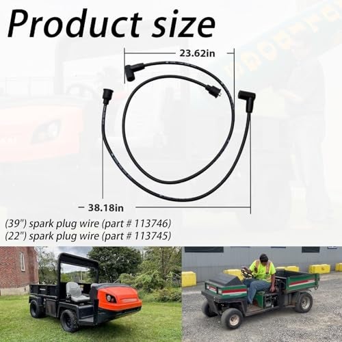 XTPTFABS 2PCS Ignition Spark Plug Wire Set 501613 Compatible with Cushman Truckster Haulster 18hp 22hp OMC Engines - Image 3