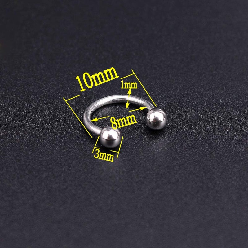 Juland 85 PCS Piercing Kit Body Piercing Surgical Steel Belly Button, Tongue, Eyebrow, Nipple, Lip, Nose Tapers Plugs Gauges Set - Image 4