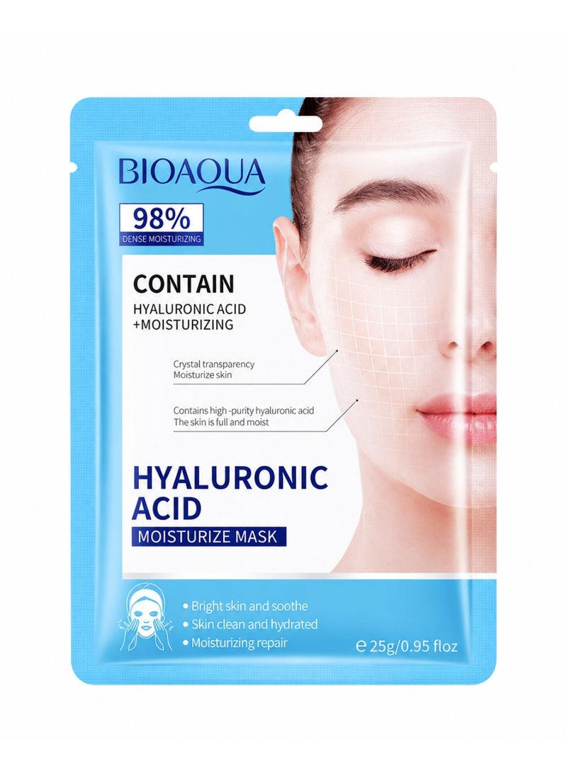 BIOAQUA 3-in-1 Facial Sheet Mask Combo, Hyaluronic Acid + Collagen + Retinol, Hydrating Firming Brightening Set | Daily Skincare All Skin Types | Pack of 3 | 25g Each - Image 2