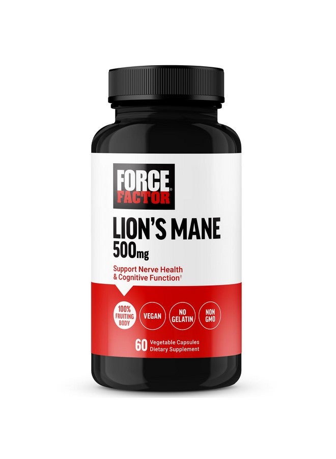 فوريس فاكتور كبسولات مكمل Lion's Mane من Force Factor، مكمل للذاكرة والتركيز، يدعم صحة الأعصاب والوظائف الإدراكية، مصنوع من جسم ثمري 100%، نباتي، بدون جيلاتين، غير معدّل وراثيًا، 60 كبسولة نباتية - Image 1