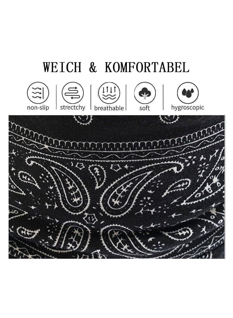 FengSVMA 3 Pcs Headbands for Women,Wide Headband Boho Floral Print Knot Elastic Head Band Running Yoga Head Wrap Hairbands - Image 3
