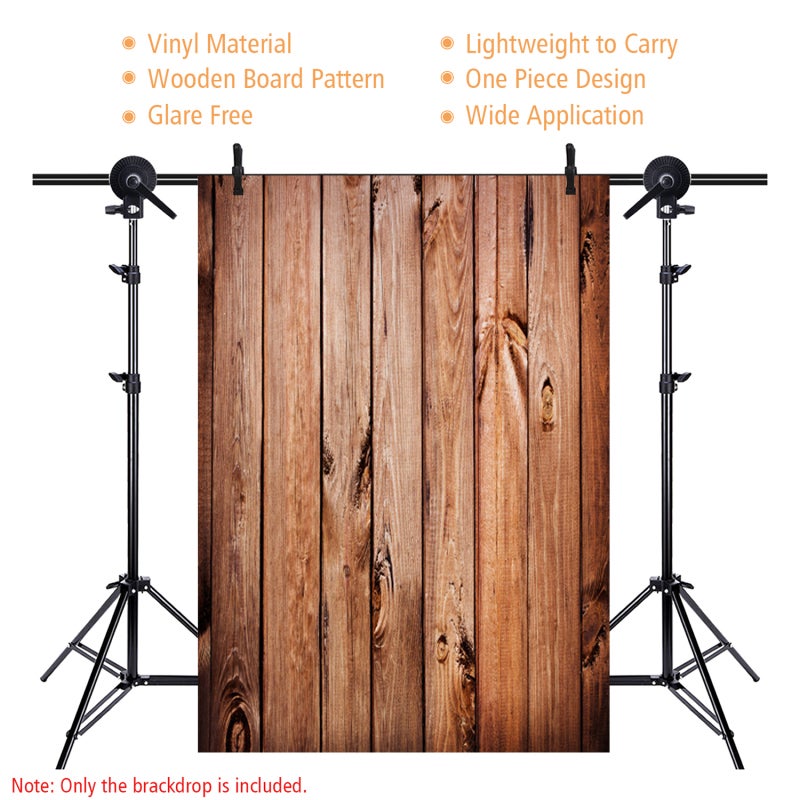 5x7Ft Vinyl Photography Backdrop - Foldable Portable Realistic Wood Grain Pattern Photo Background for Wedding Party Birthday Photobooth Decoration - Image 5