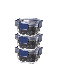 LOCK & LOCK Lock & Lock Airtight Glass Containers With Lid (Set of 3)| Transparent Glass Food Container Kitchen Gift Set | Microwave & Freezer Safe| Leak Proof Food Storage Containers - LBG205 (300ml x 3 units)  - Image 4
