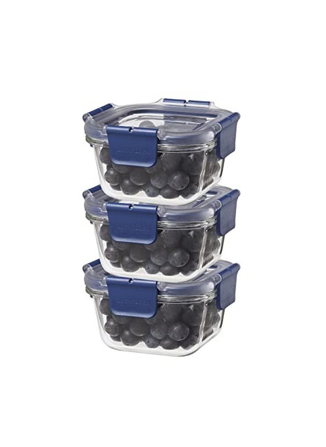 LOCK & LOCK Lock & Lock Airtight Glass Containers With Lid (Set of 3)| Transparent Glass Food Container Kitchen Gift Set | Microwave & Freezer Safe| Leak Proof Food Storage Containers - LBG205 (300ml x 3 units)  - Image 4